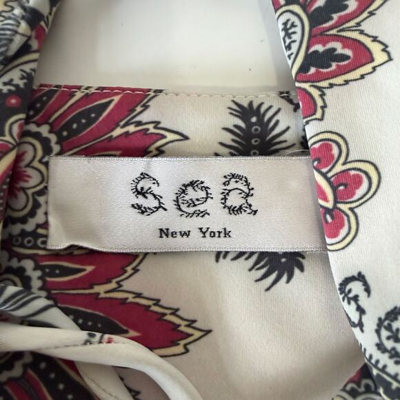 SEA NEW YORK NWT Cassandra Paisley Print Tie One Piece Swinsuit Size M - Picture 14 of 16